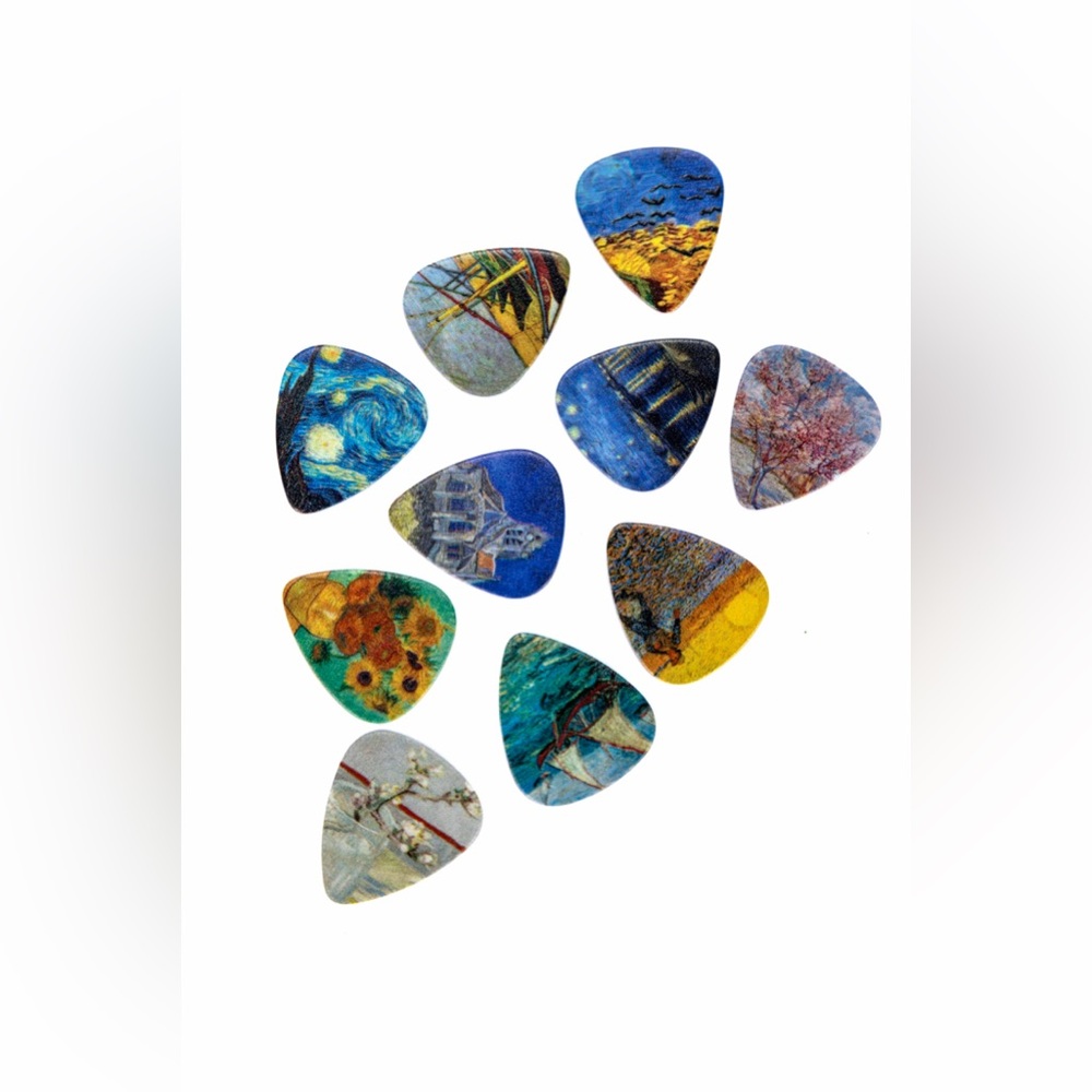 Art-Print Guitar Picks Set inspired by Van Gogh